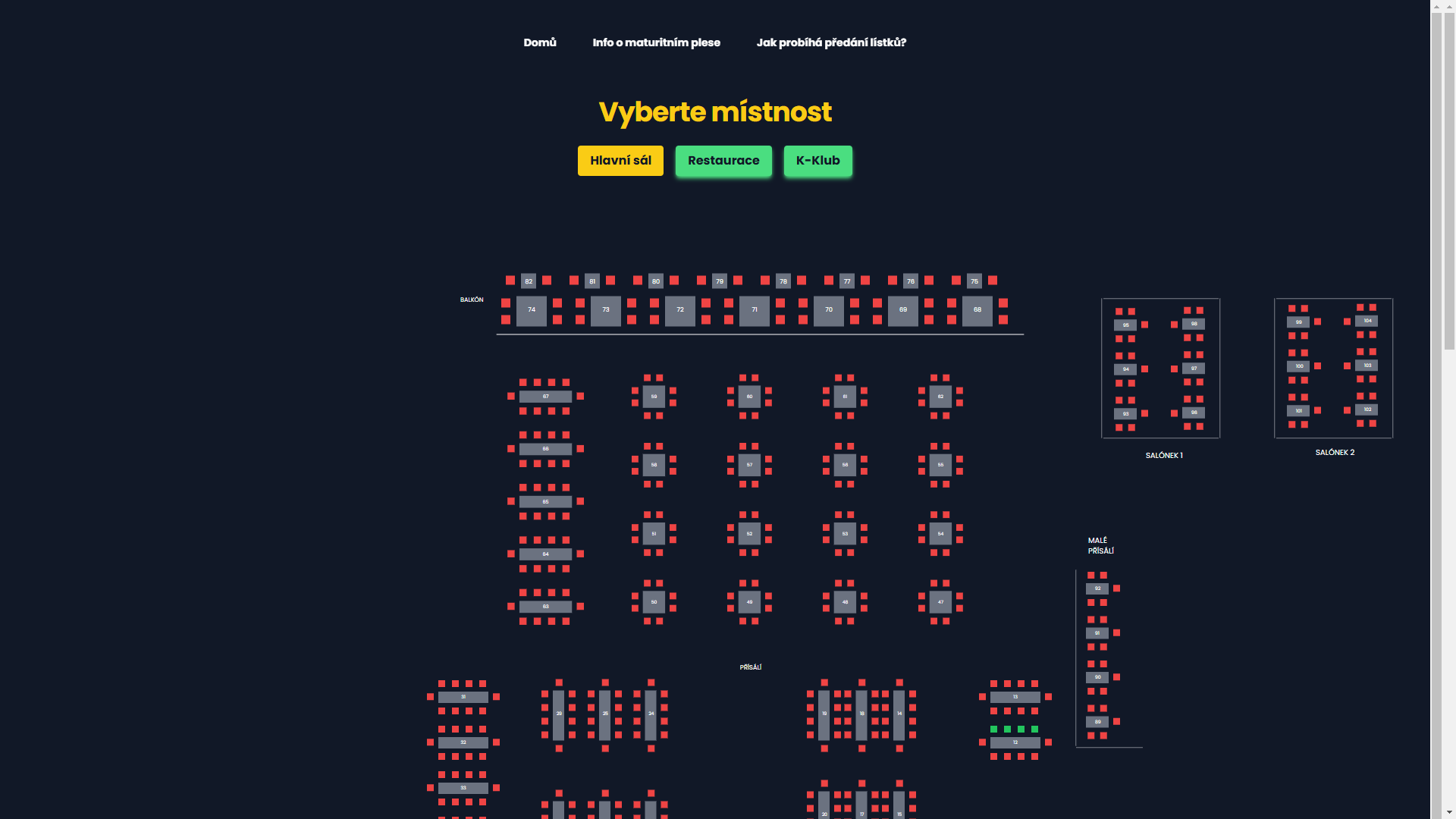 Frontend maturitní ples brazílie